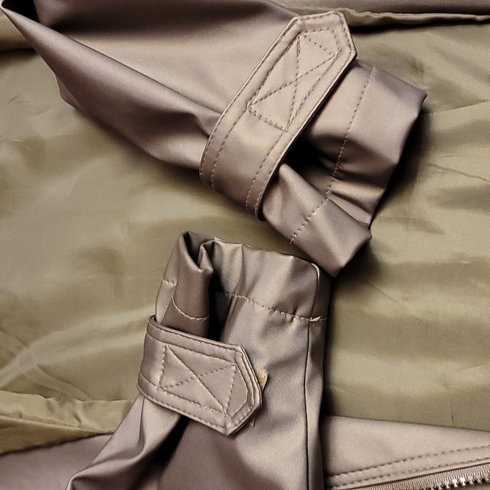 URBAN VIBE Bronze Waterproof Hooded Crop Jacket Sz Small - Picture 8 of 11